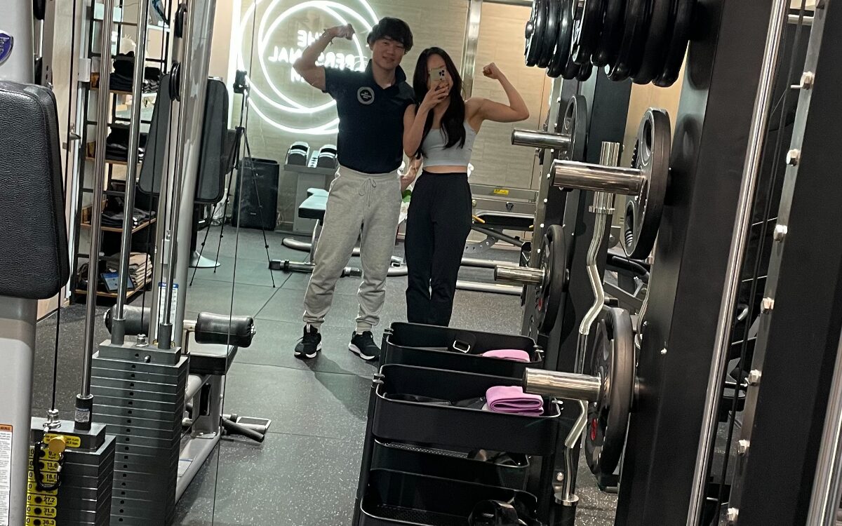 三田村トレーナーとお客さんのツーショット