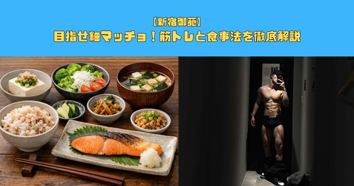 【新宿御苑】目指せ細マッチョ！筋トレと食事法を徹底解説