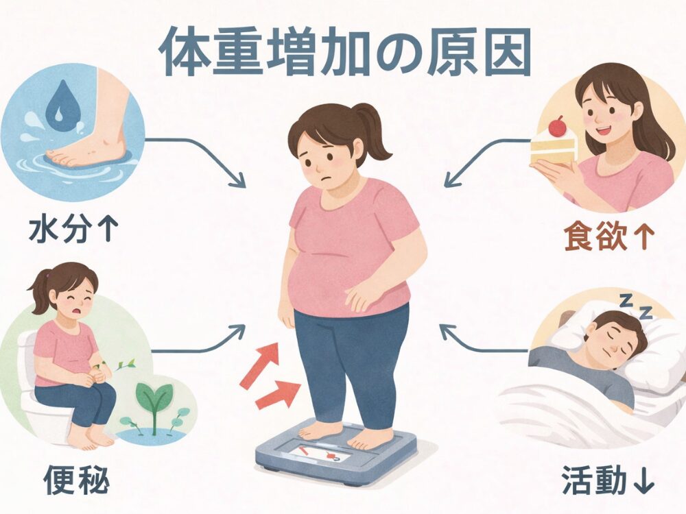 体重増加の原因を表した画像