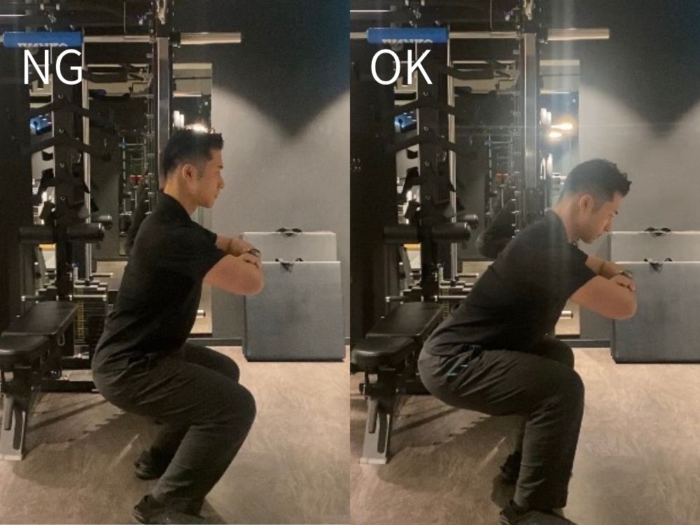 スクワットNG例・OK例画像