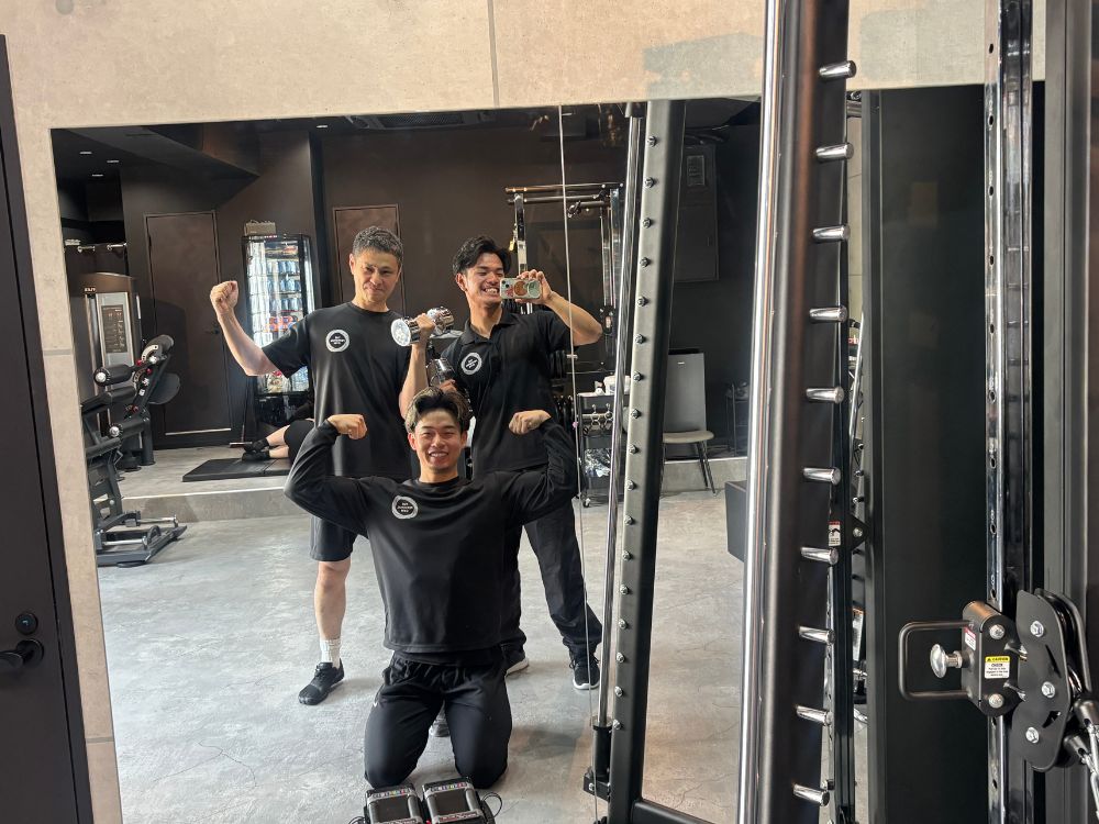 Iさんとの鏡越しの写真