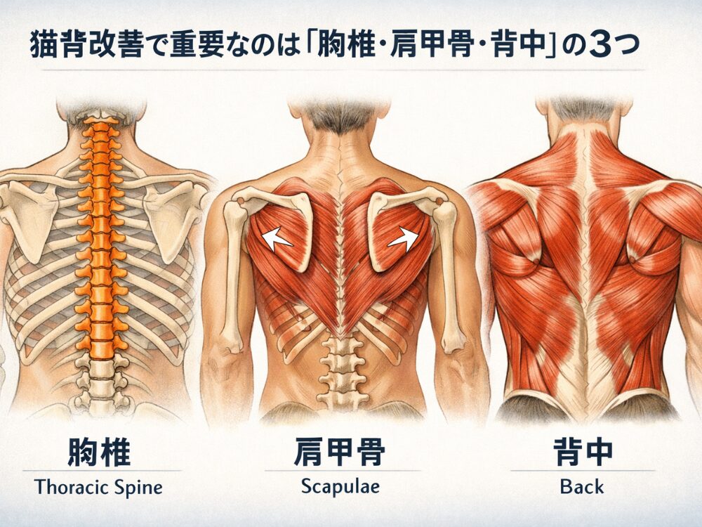 胸椎、肩甲骨、背中