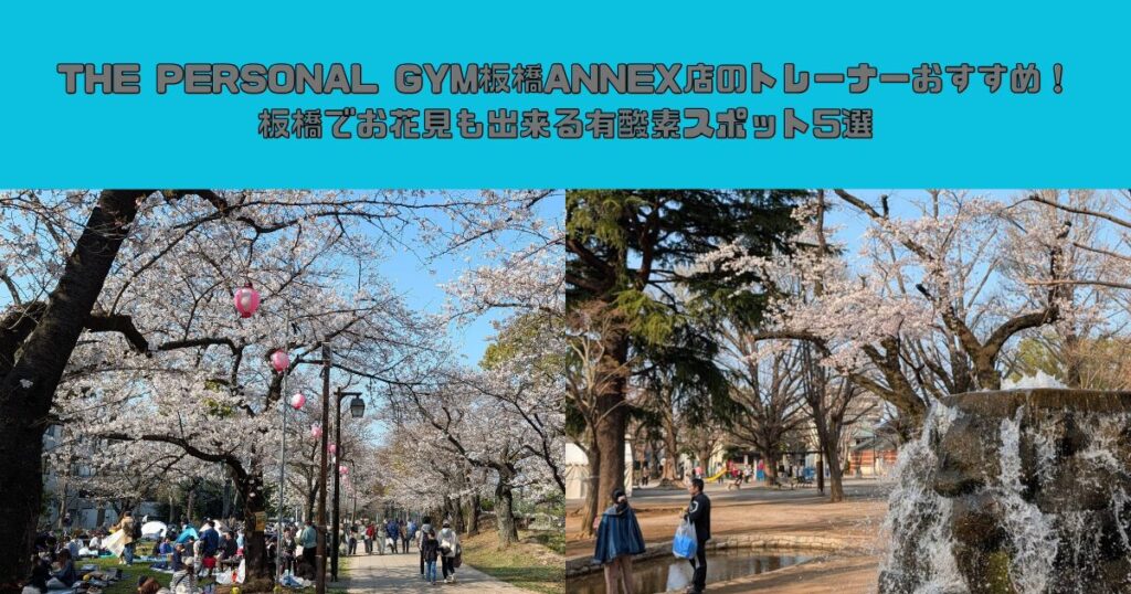 THE PERSONAL GYM板橋ANNEX店のトレーナーおすすめ！板橋でお花見も出来る有酸素スポット5選