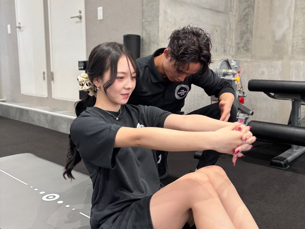 女性のお客様のセッション風景