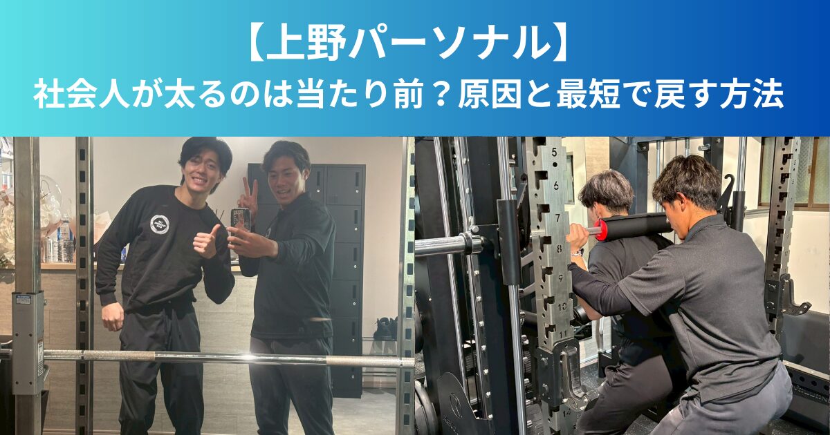 【上野パーソナル】社会人が太るのは当たり前？原因と最短で戻す方法