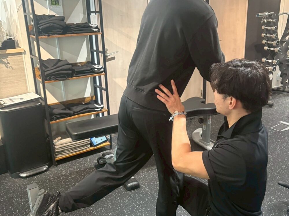 ブルガリアンスクワットのサポート