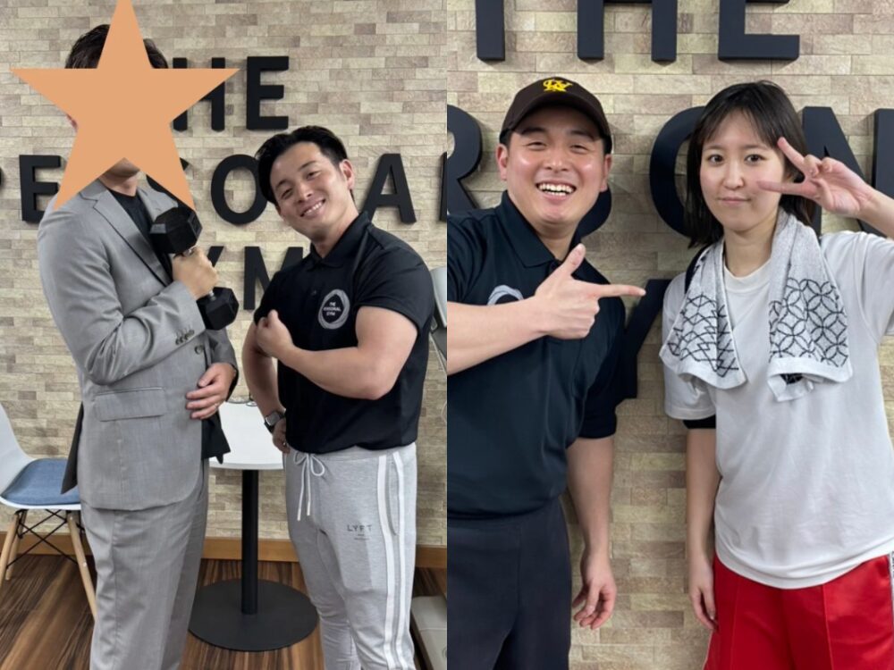 THE PERSONAL GYM蒲田店のお客様とトレーナーの田島