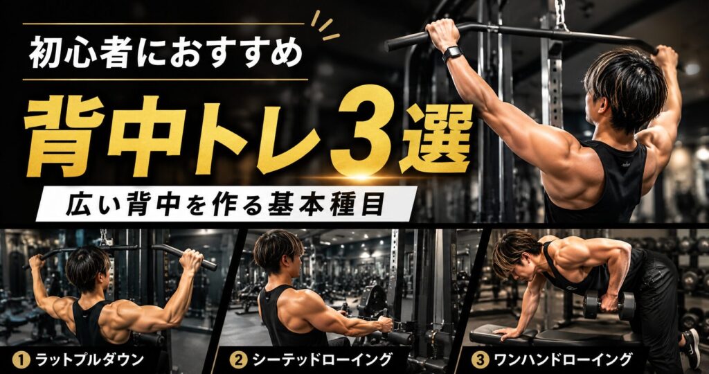 初心者におすすめ！背中トレーニング3戦｜広い背中を作る基本種目を解説