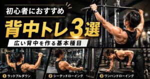 初心者におすすめ！背中トレーニング3戦｜広い背中を作る基本種目を解説