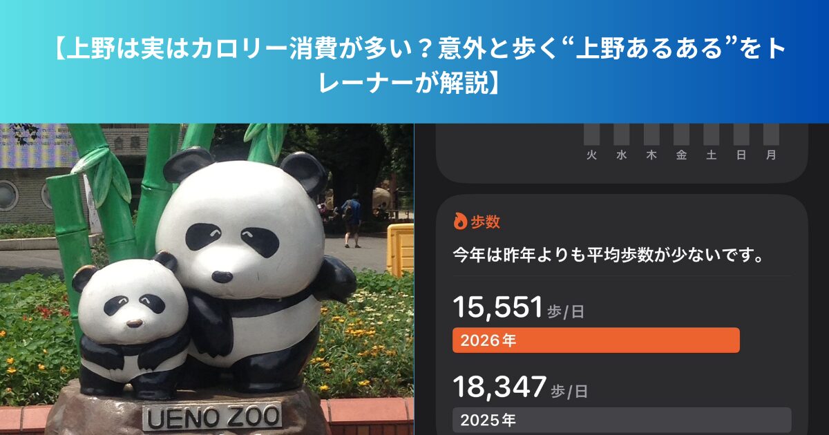 【上野は実はカロリー消費が多い？意外と歩く“上野あるある”をトレーナーが解説】