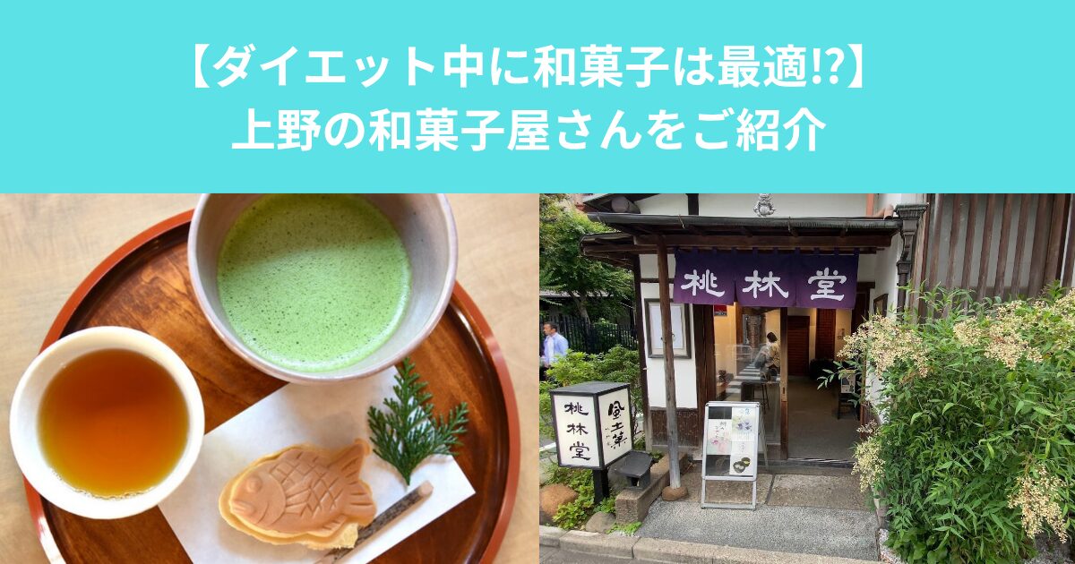 【ダイエット中に和菓子は最適⁉】上野の和菓子屋さんをご紹介