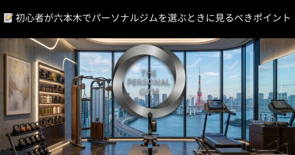 📝 初心者が六本木でパーソナルジムを選ぶときに見るべきポイント