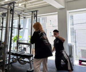 パーソナルをしている様子