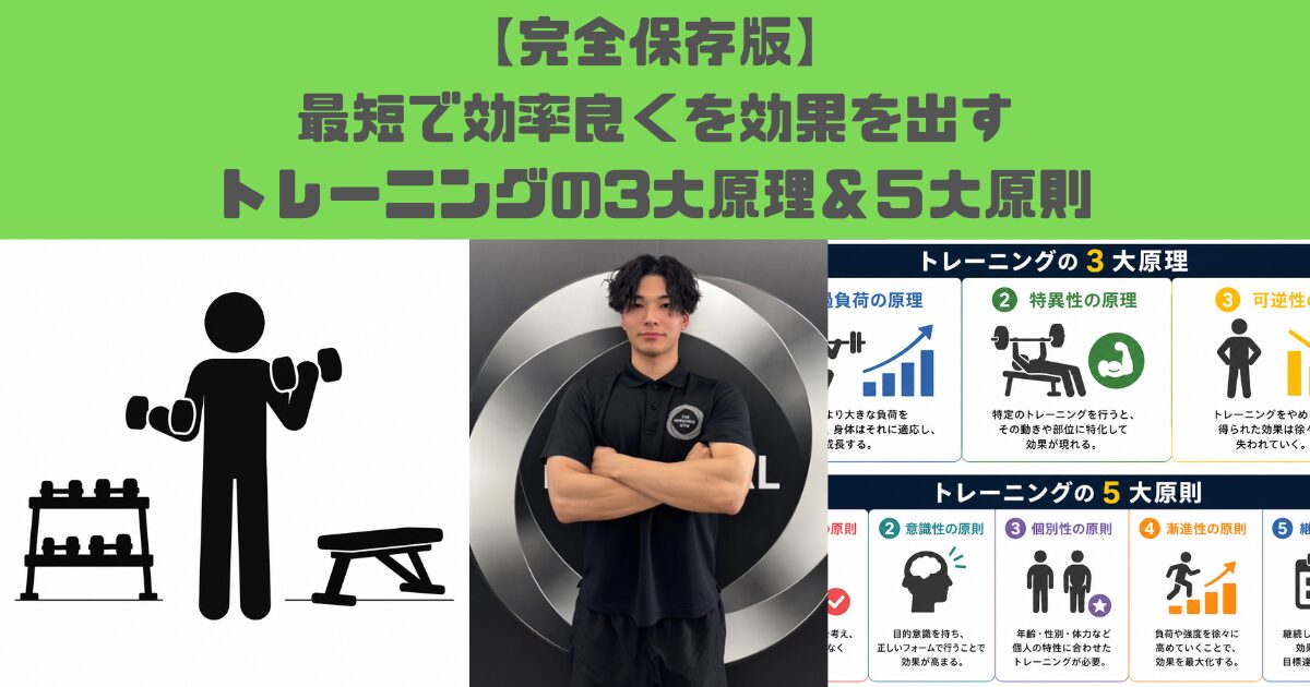 【完全保存版】トレーニングの3大原理&5大原則