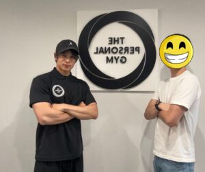 お客様とトレーナーが写ってる画像