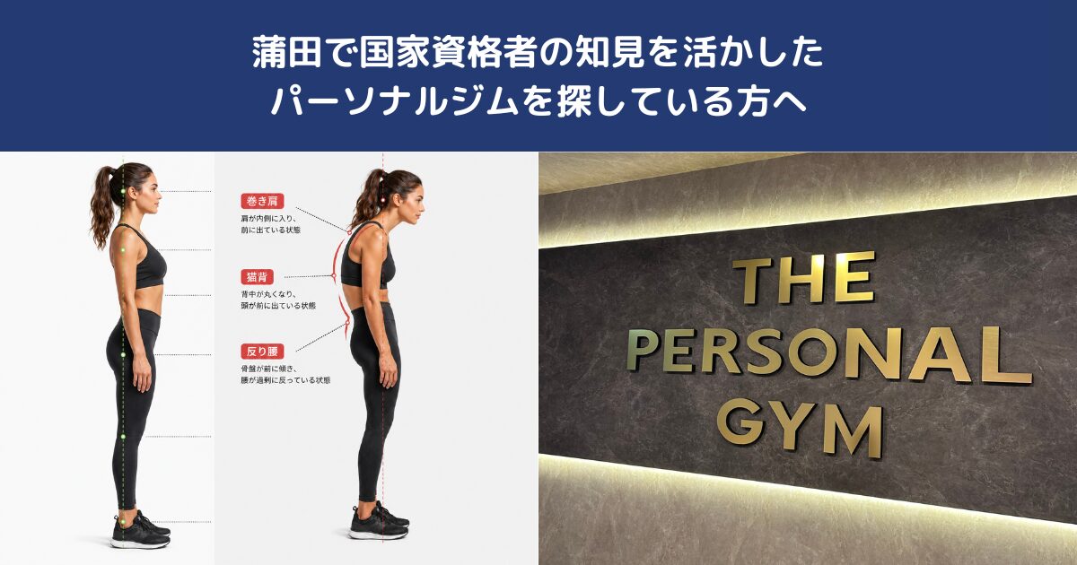 蒲田で国家資格者の知見を活かしたパーソナルジムを探している方へ｜THE PERSONAL GYM蒲田店