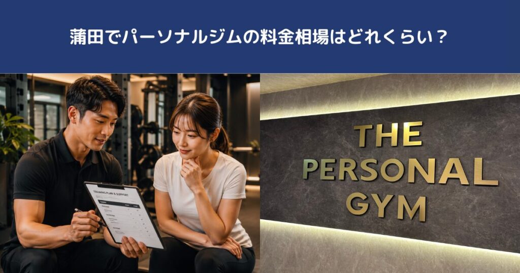 蒲田でパーソナルジムの料金相場はどれくらい？｜THE PERSONAL GYM蒲田店