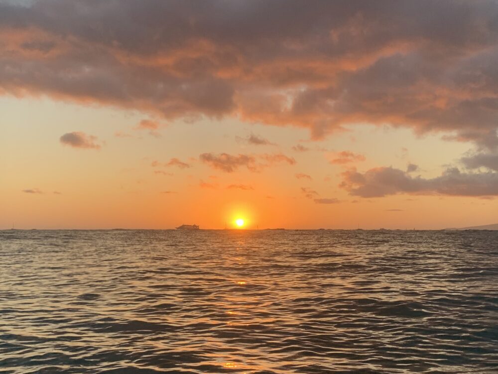 夕日