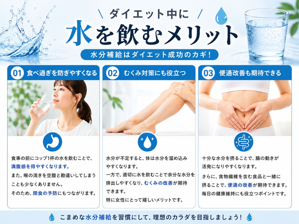 水を飲むメリット
