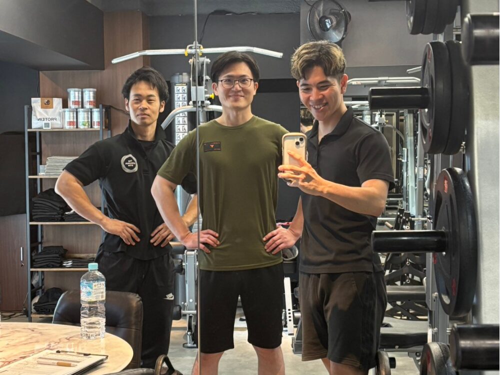 トレーニング後の仁王立ち