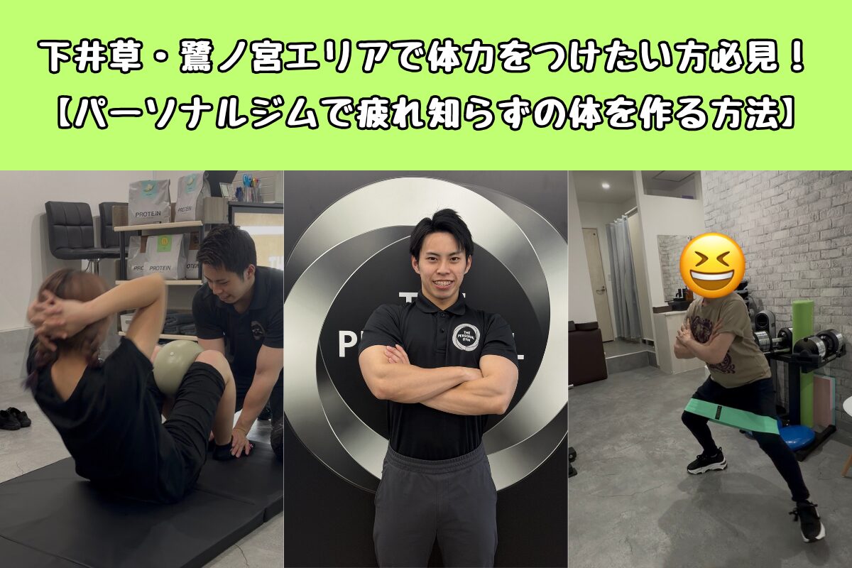 下井草・鷺ノ宮エリアで体力をつけたい方必見！【パーソナルジムで疲れ知らずの体を作る方法】