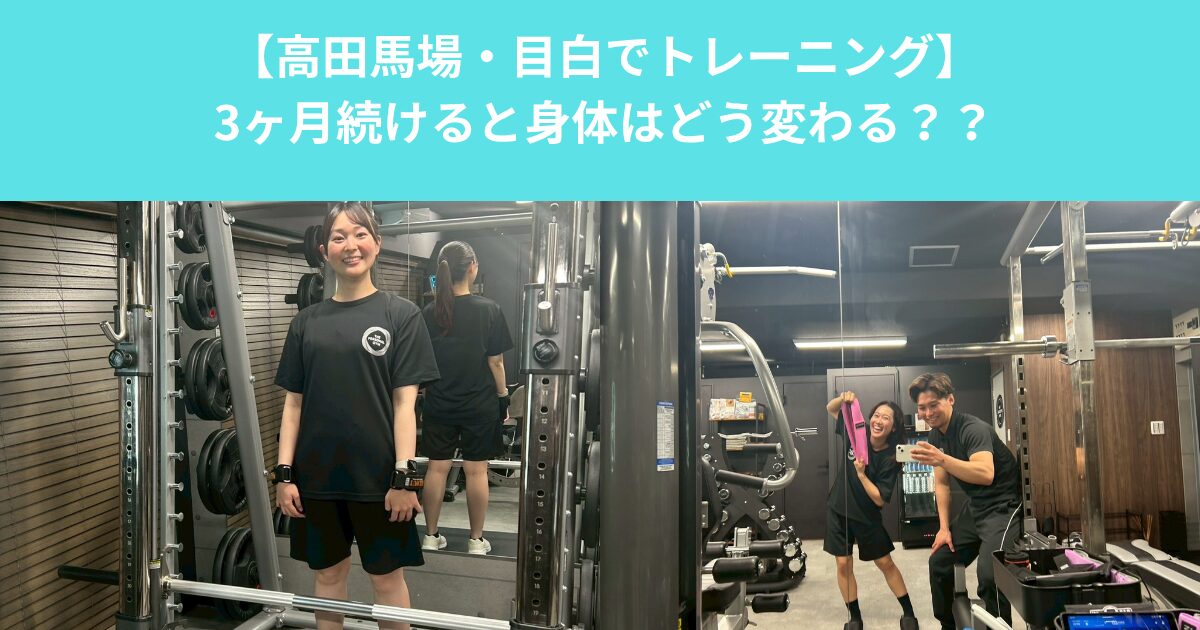 【高田馬場・目白でトレーニング】3ヶ月続けると身体はどう変わる？？