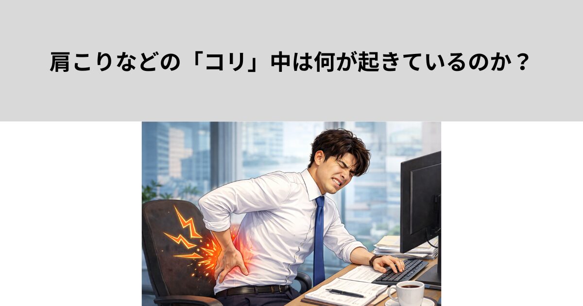 肩こりなどの「コリ」中は何が起きているのか？