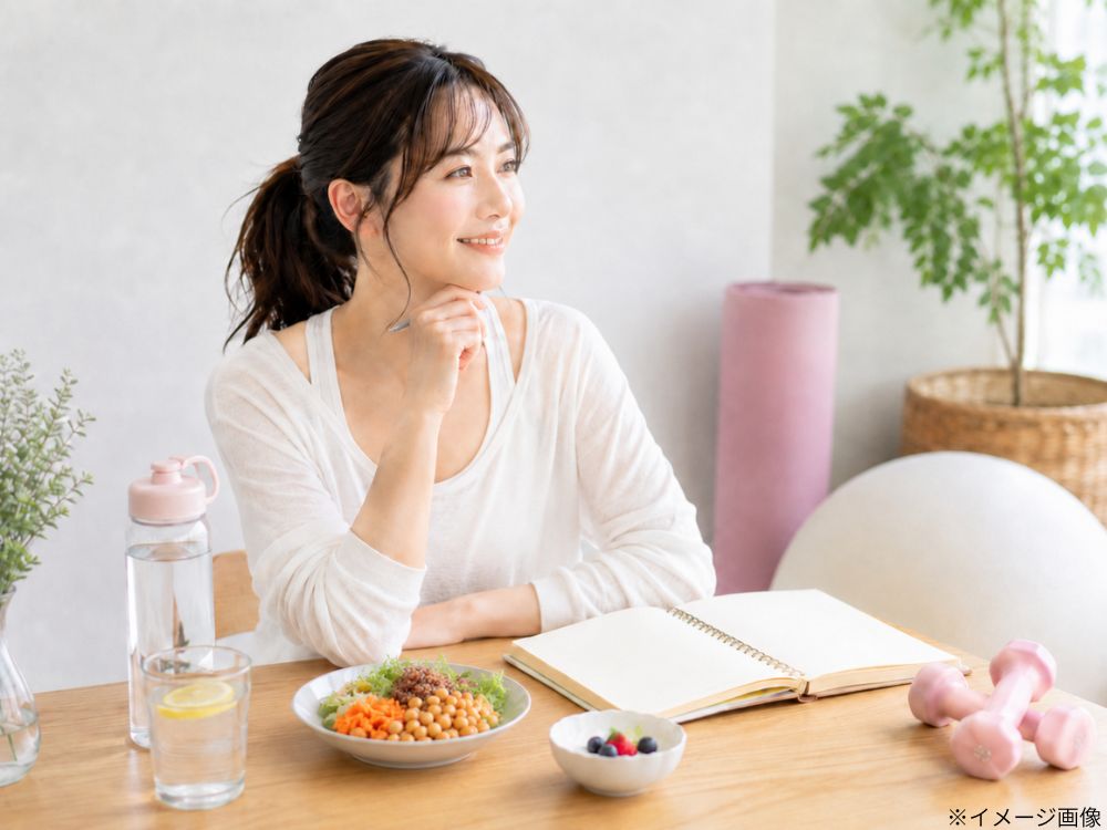 ダイエットの計画を立てる女性画像
