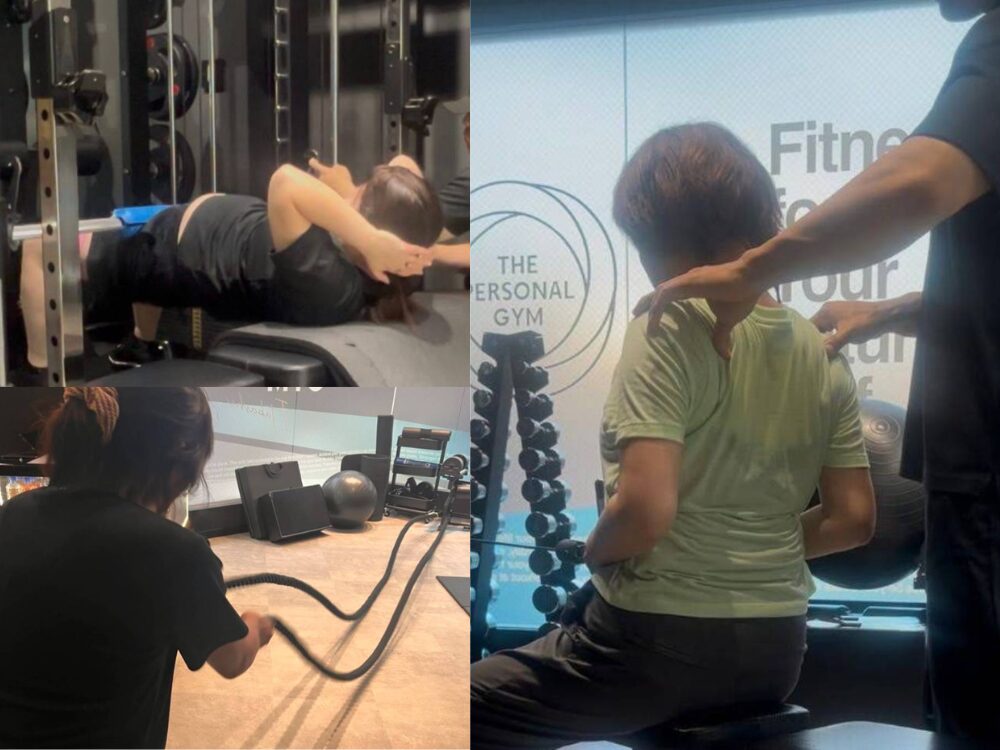 50代女性のお客様のトレーニング風景