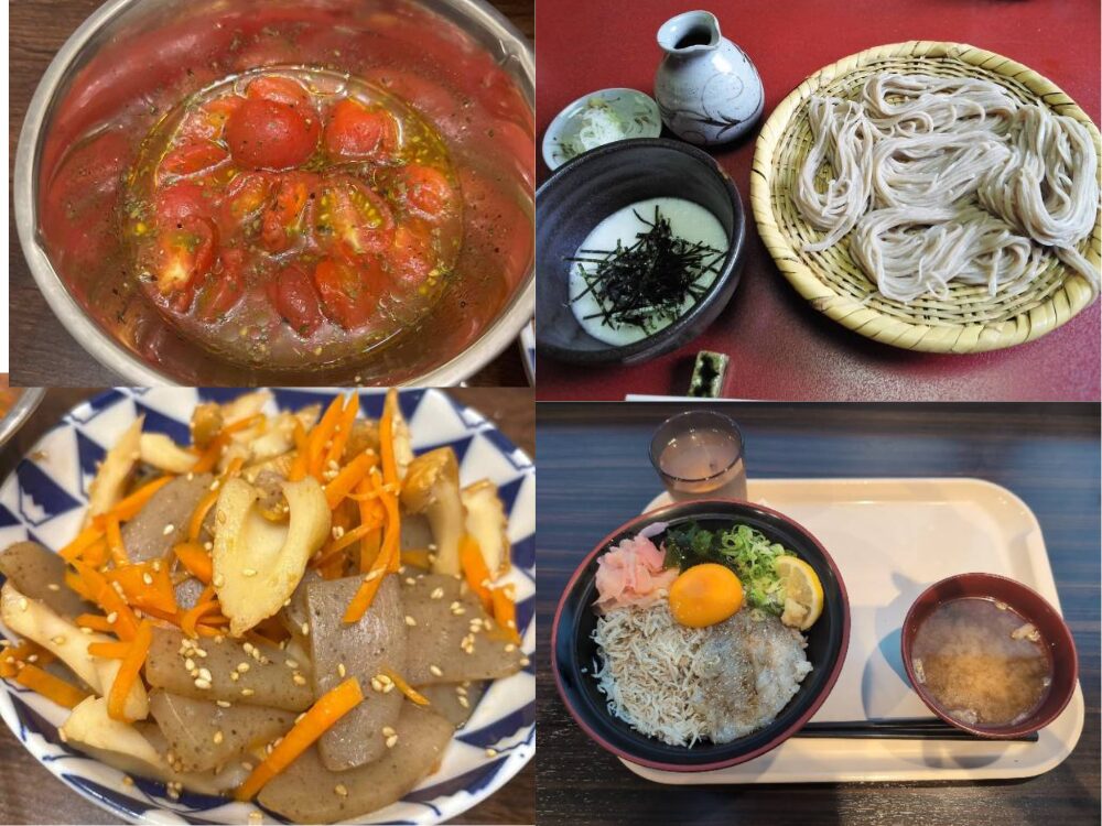 
50代女性のお客様の食事内容