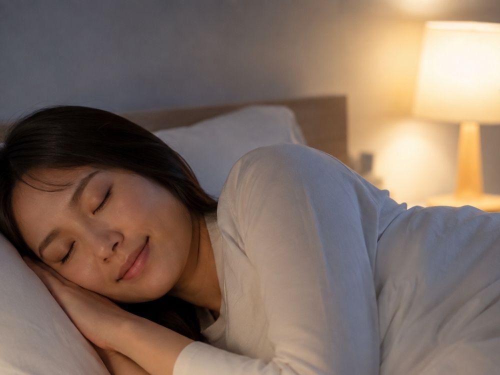 睡眠時の女性