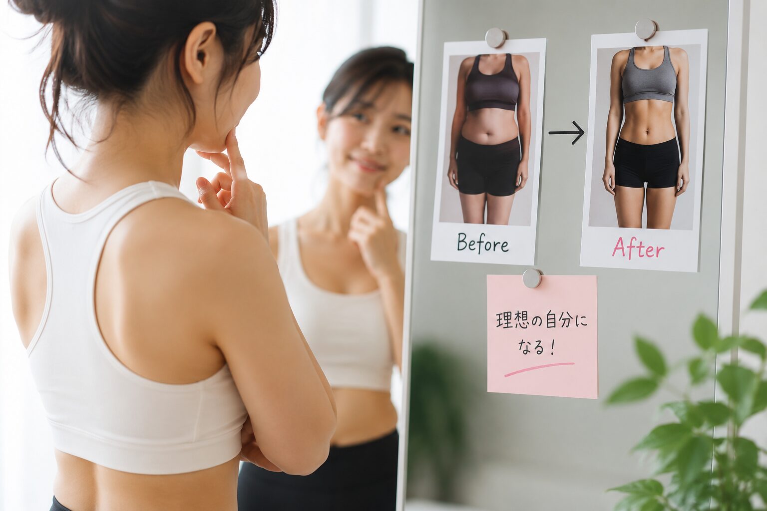 女性のビフォーアフターの画像