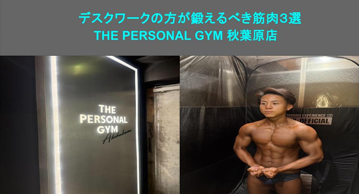【秋葉原で働いている方必見！！】デスクワークが多い方が鍛えるべき筋肉３選をご紹介！！