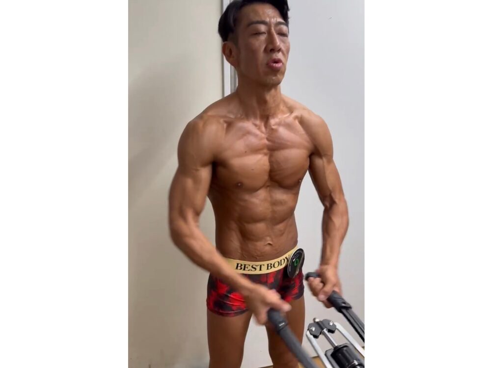パンプアップを行う様子