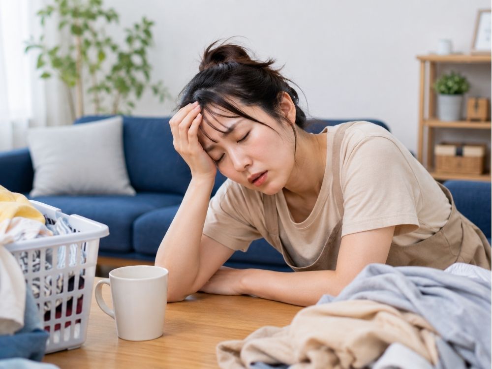 疲れている女性の画像
