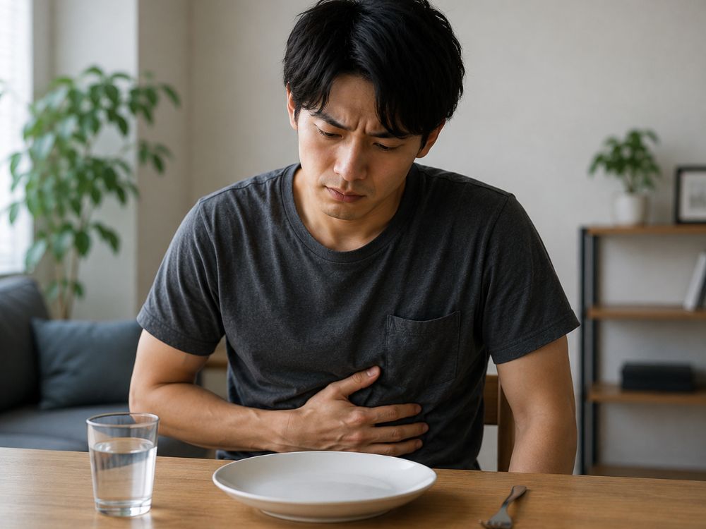 食事制限中の男性