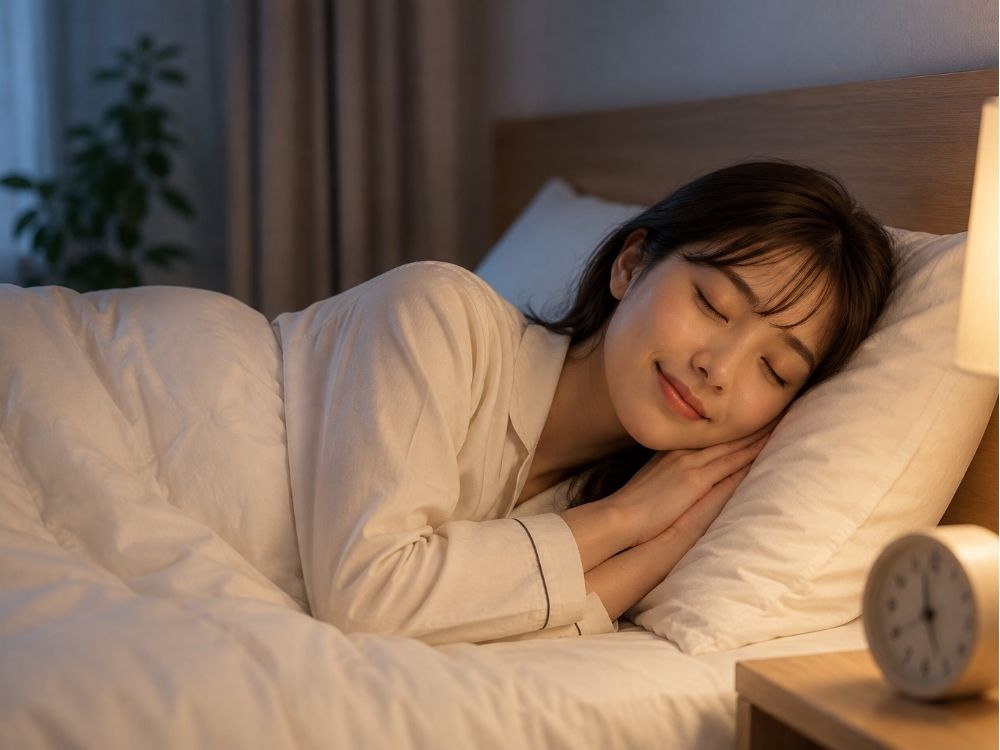 睡眠を取る女性