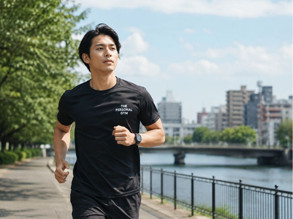 走っている男性の画像