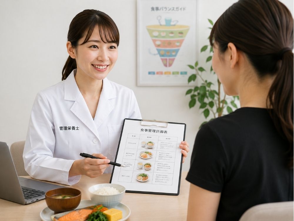 栄養指導されている画像