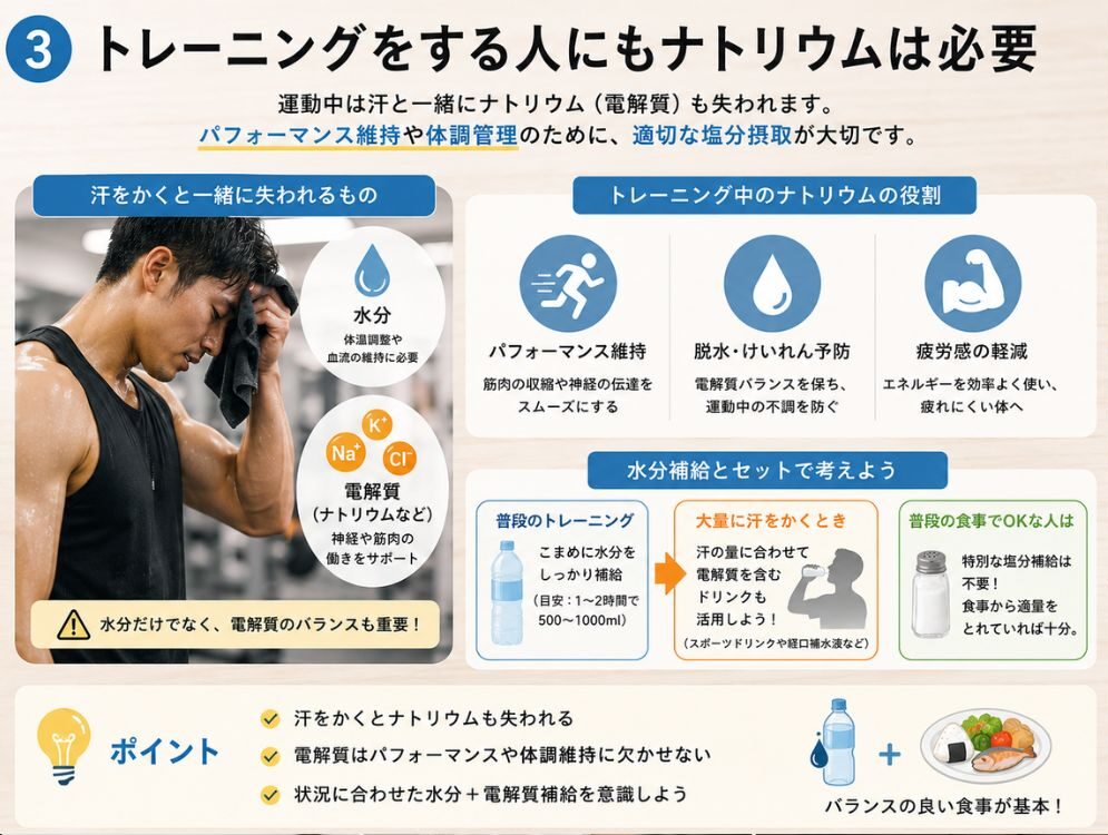 トレーニングと塩分の関係性