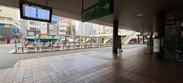 JR宇都宮駅西口バスターミナル1・2・3・6・7・10・11・12・13番乗り場で乗車