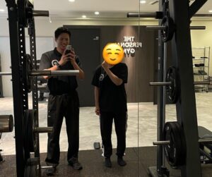 お客様とトレーナーの写真