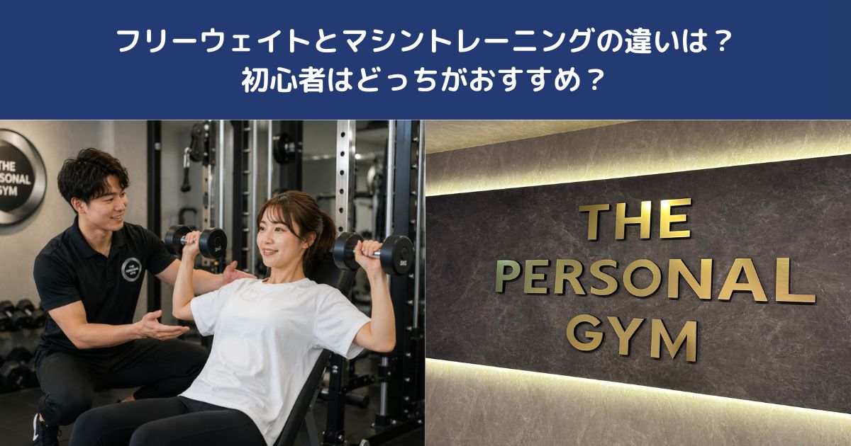 フリーウェイトとマシントレーニングの違いは？初心者はどっちがおすすめ？【THE PERSONAL GYM 蒲田店】