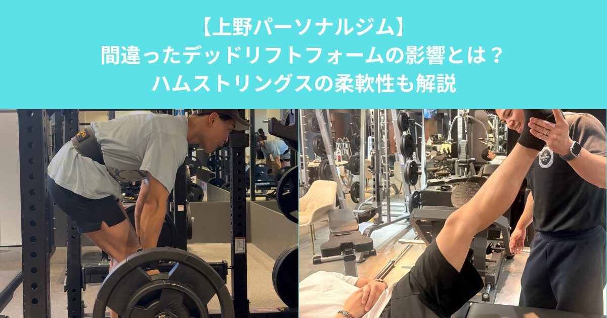 【上野のパーソナルジム】間違ったデッドリフトフォームの影響とは？ハムストリングスの柔軟性も解説