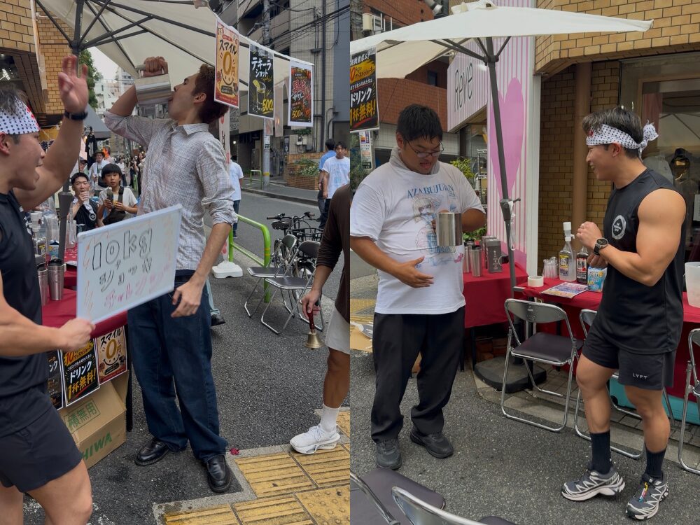 10kgジョッキにチャレンジしている様子