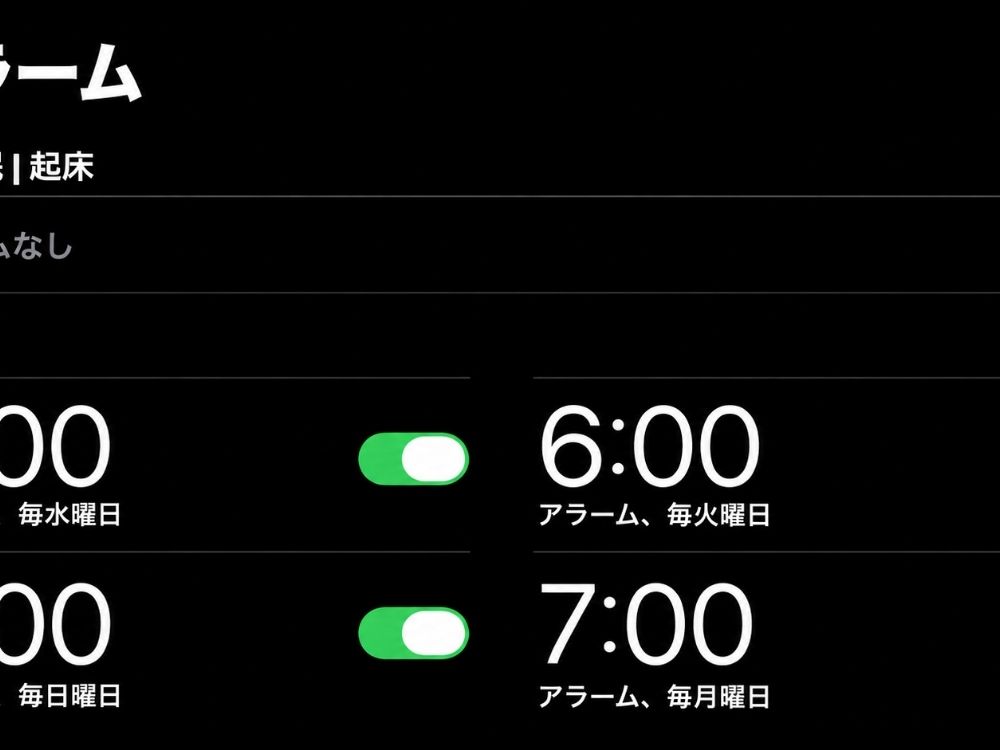 アラーム表