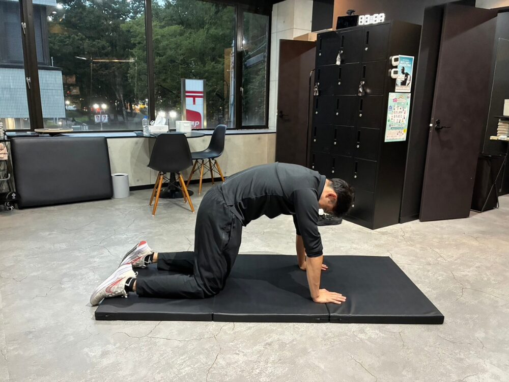肩甲骨周りのストレッチの写真