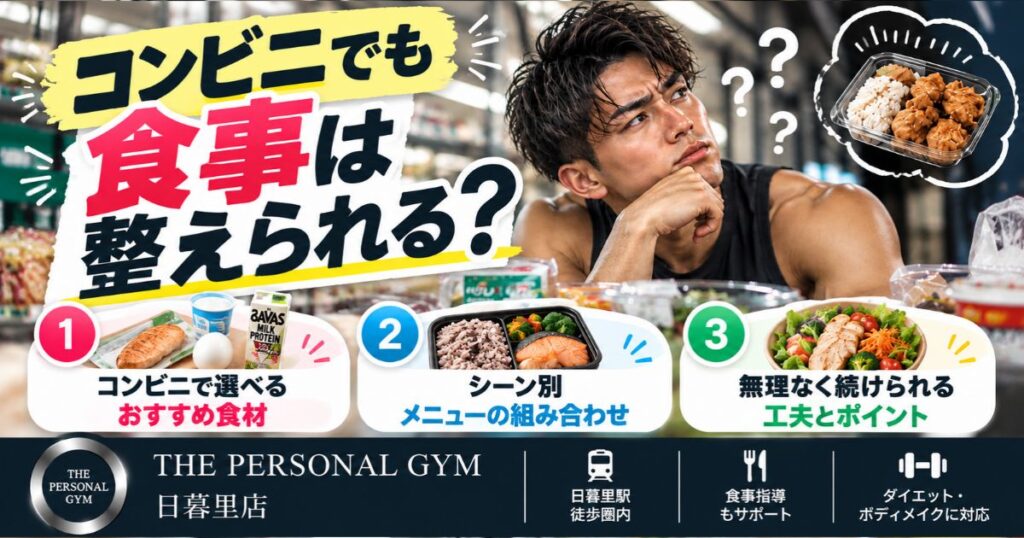ダイエット中におすすめのコンビニ飯6選｜朝・昼・夜の組み合わせ【THE PERSONAL GYM 日暮里店】