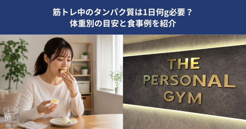 筋トレ中のタンパク質は1日何g必要？体重別の目安と食事例を紹介【THE PERSONAL GYM 蒲田店】