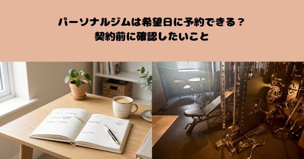 パーソナルジムは希望日に予約できる？契約前に確認したいこと